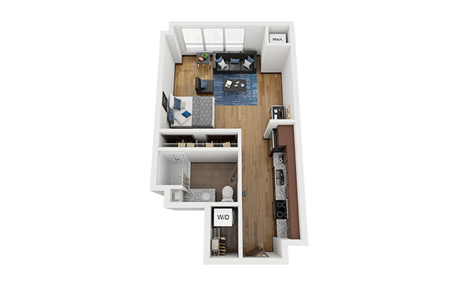 The Bridges Dinkytown S1 Studio Floor Plan - The Bridges Dinkytown