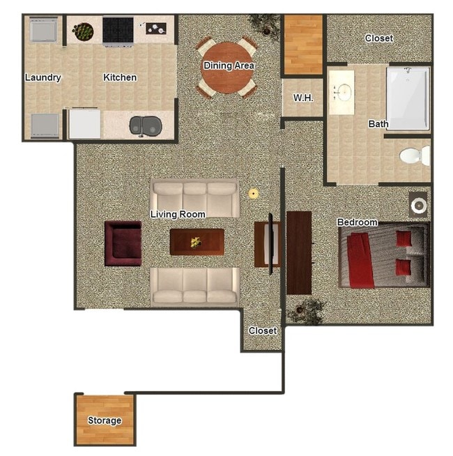 1BR/1BA - Chapel Ridge of Martin (old)