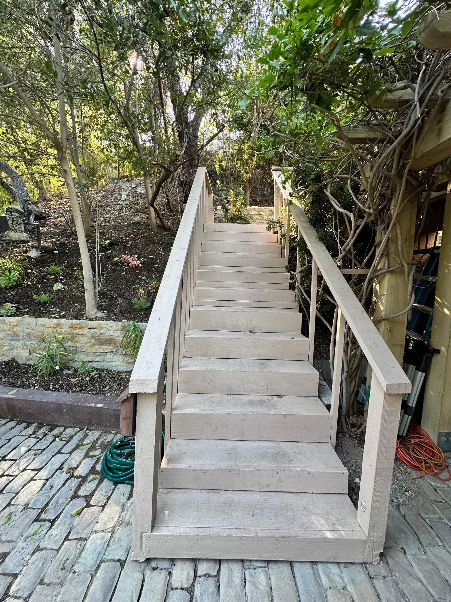 Stairway to Guest House - 4937 Topeka Dr