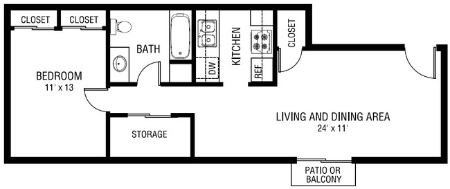 1BR/1BA - Jamestowne Apartments