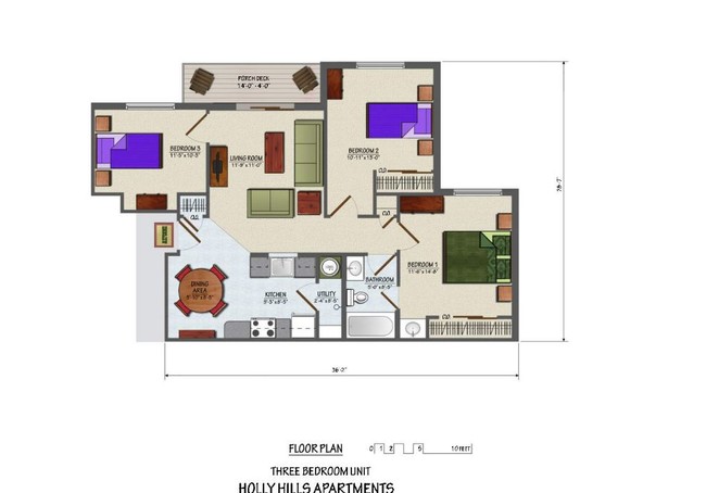 Floorplan - Holly Hills Apartments