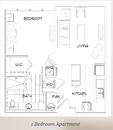 1BR Floorplan - Brixton Landing