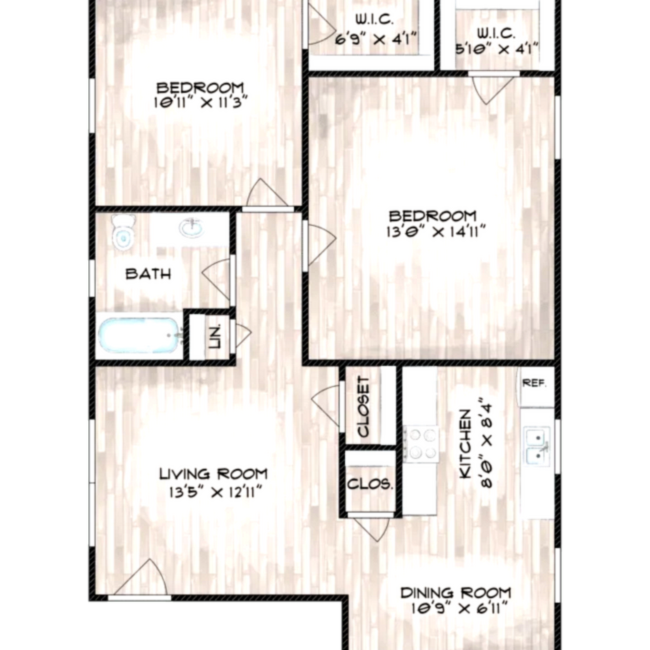 2 bed x 1 bath - Summit at Abilene North Apartments