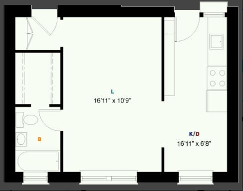 0 Bedroom / 1 Bath / 400 Sq.Ft. - 5552 N. Lakewood