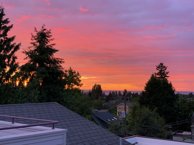 Sunset views from bedroom and public deck - 3435 California Ave SW