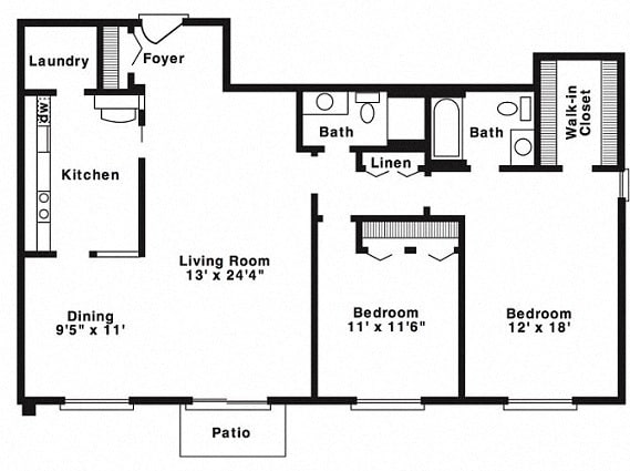 Floorplan - Colony Park Apartments