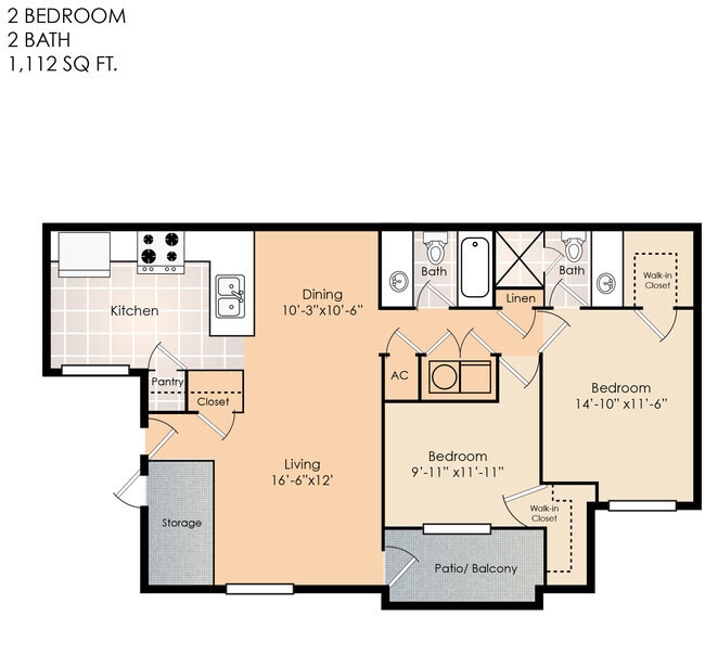 2BR-2BA - Shadow Forest Apartments