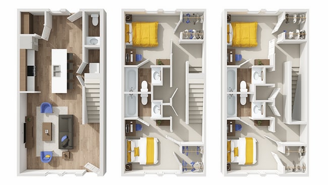 D1: 4BD | 4.5BA | 1790 SF - The Avenue at Orono Apartments