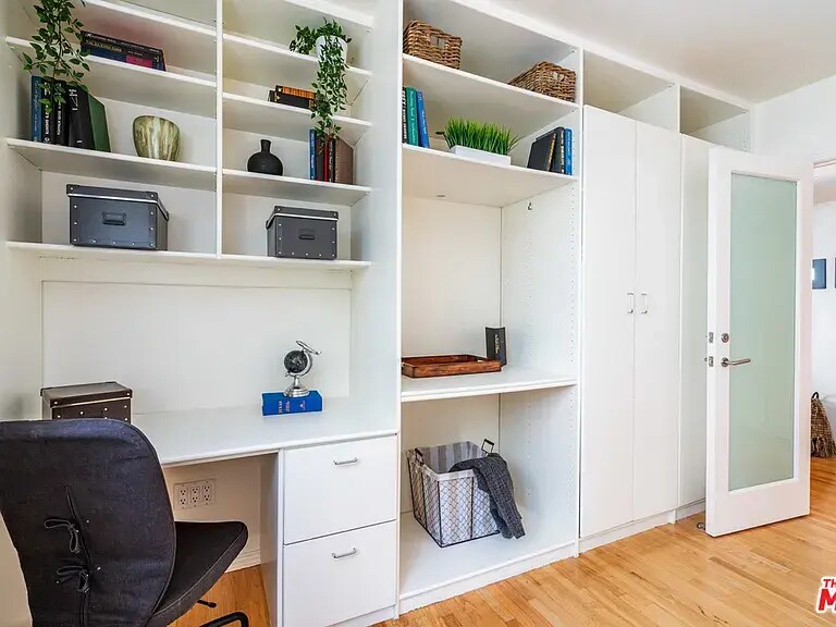 Second Bedroom Built In Desk, Shelves, and Closet 2 - 1410 S Bentley Ave