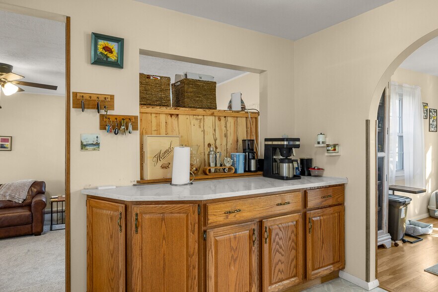 view into living room from kitchen - 40 Fields Rd