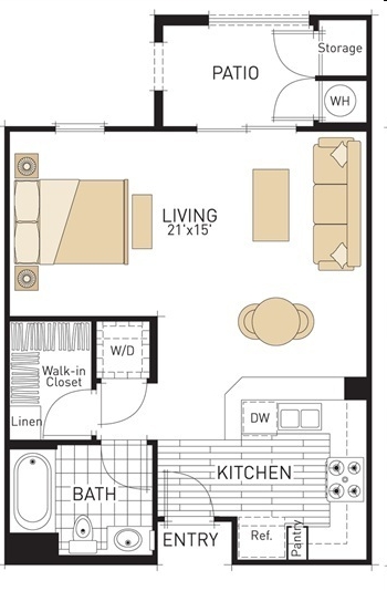 Studio - The Oaks Apartment Homes
