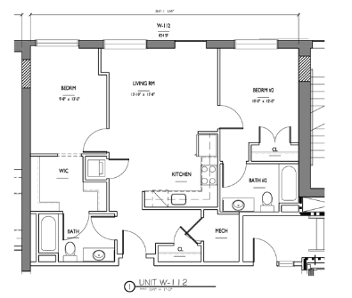 Flat Two Bedroom B - Oxford Mills