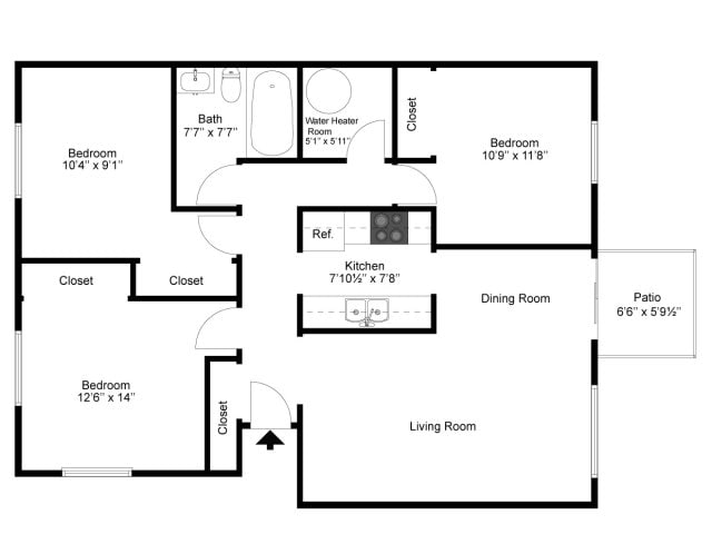3BR/1BA - Fircrest Manor Apartments