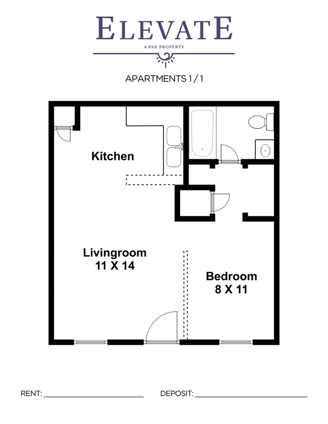 Jr. 1 Bedroom - Elevate Apartments