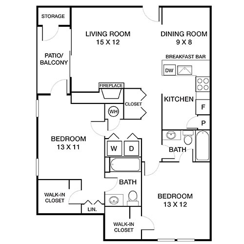 Floorplan - Burke Shire Commons Apartments