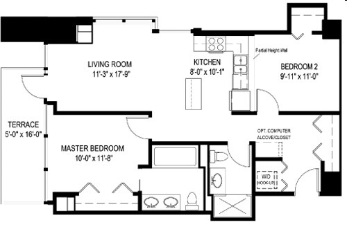 2BR/2BA - 235 W Van Buren St