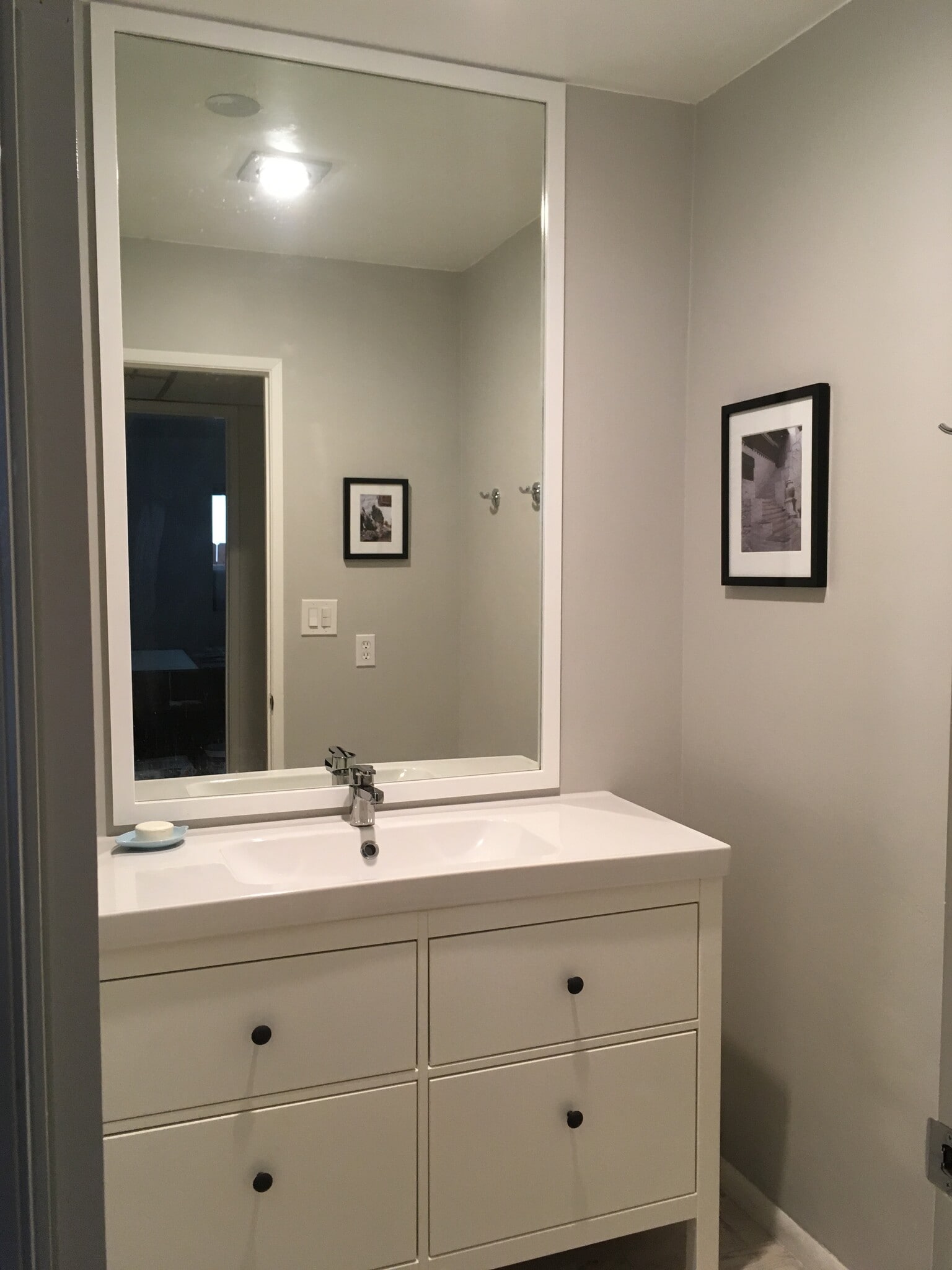 Guest bath vanity - 266 S Madison Ave