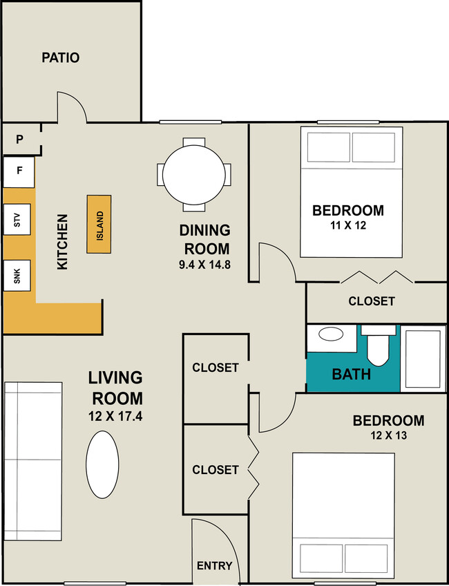 Floorplan - Boardwalk at Starcrest Apartment