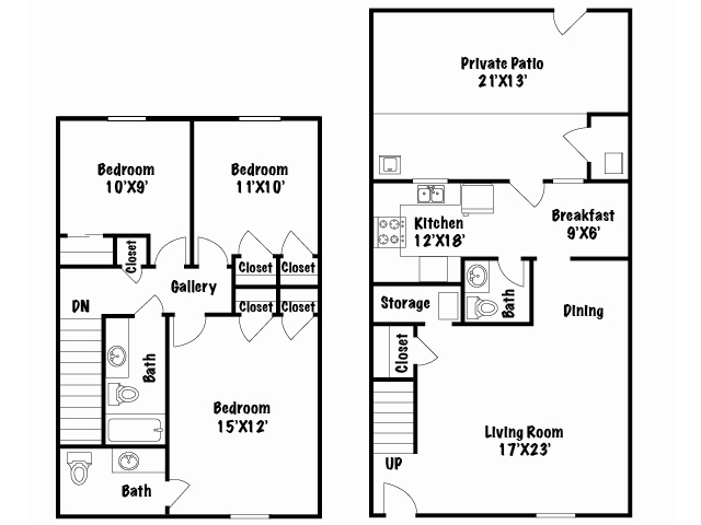 Floorplan - Palmetto Creek Townhomes