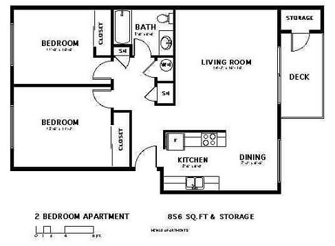 2BR/1BA - Menlo Park Apartments