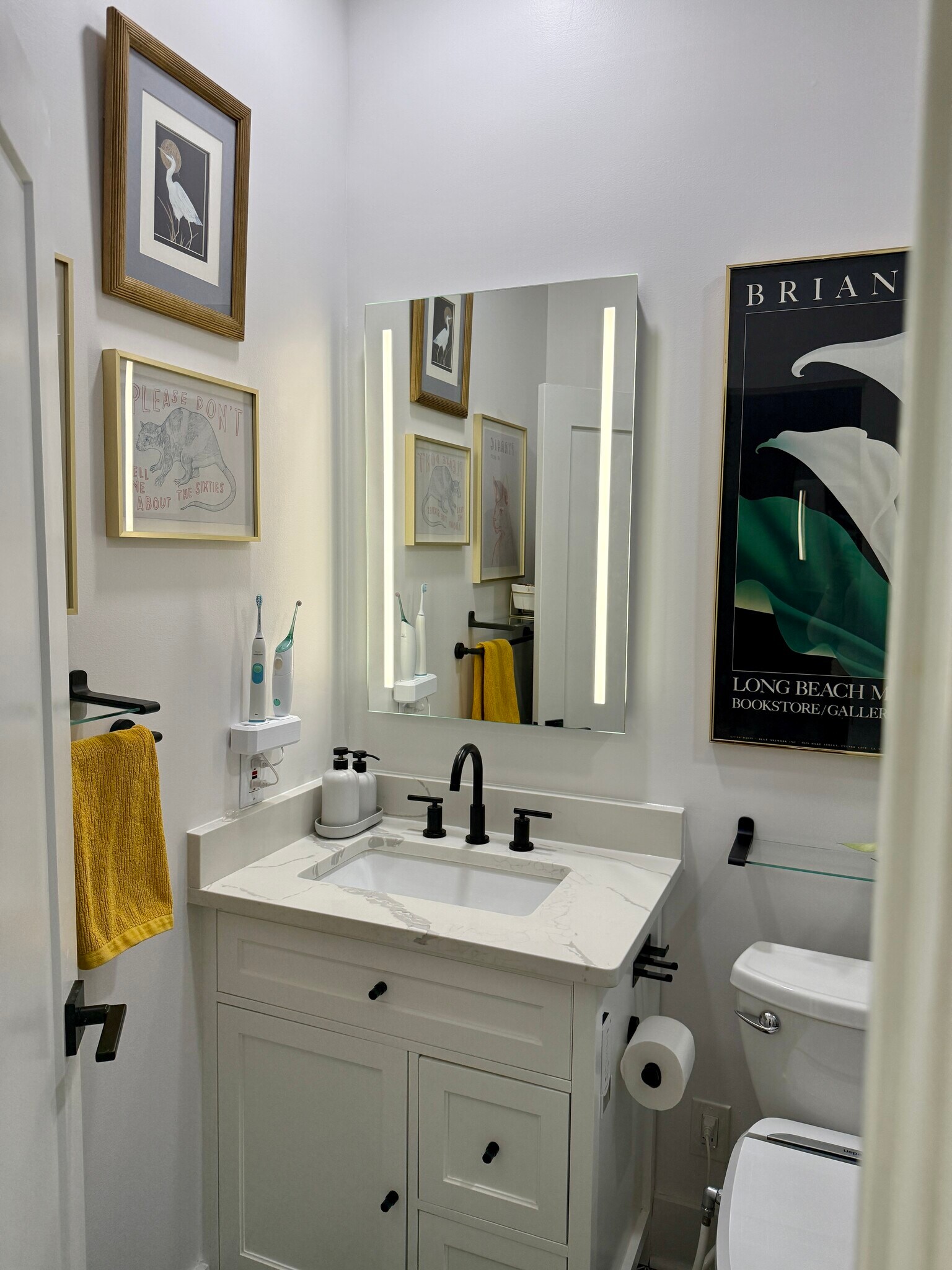 Bathroom has a heated, lit mirror - 3916 14th St NW