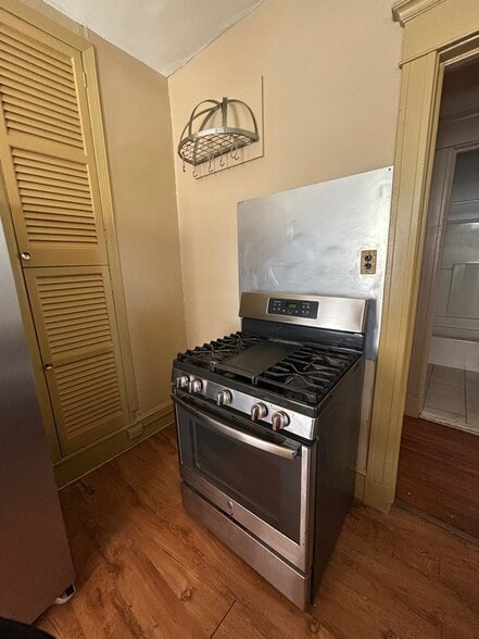 Kitchen, stove and storage space - 187 Alden Ave