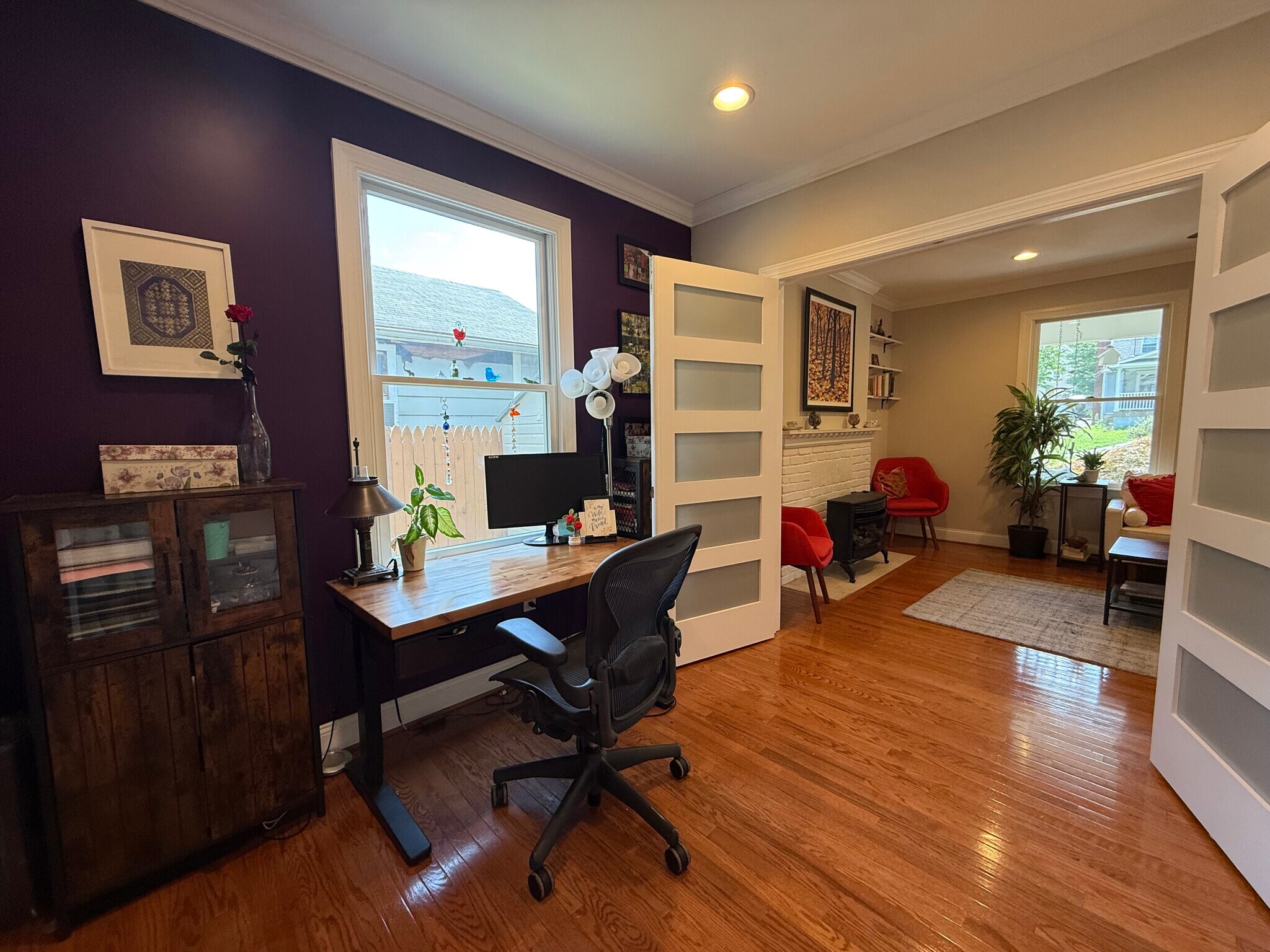 First floor office/dining room, with French doors - 5715 7th St N