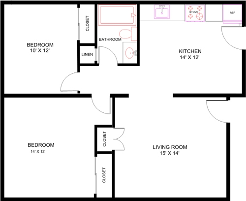 2BR/1BA - Milwood Apartments