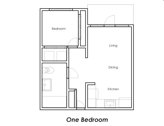 1BR/1BA - The Vincent