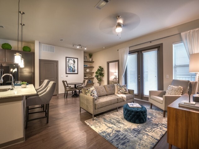 Elegant Living Area - Overture Plano 55+ Active Adult Apartment Homes