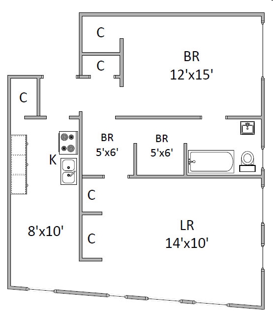 1BR/1BA - Bayard Manor