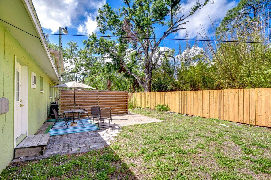 The semi fenced in back yard for the chickadee - 5114 33rd St E
