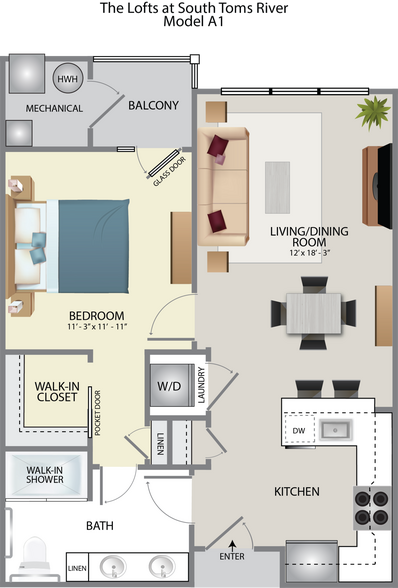 Interior Photo - The Lofts at South Toms River