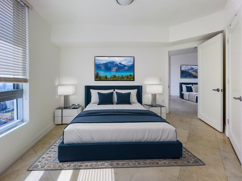 Bedroom - Virtual Staging - 350 S Miami Ave