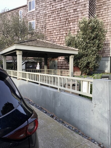 Covered outdoor seating area to enjoy everything life has to offer! - 15 Red Rock Way