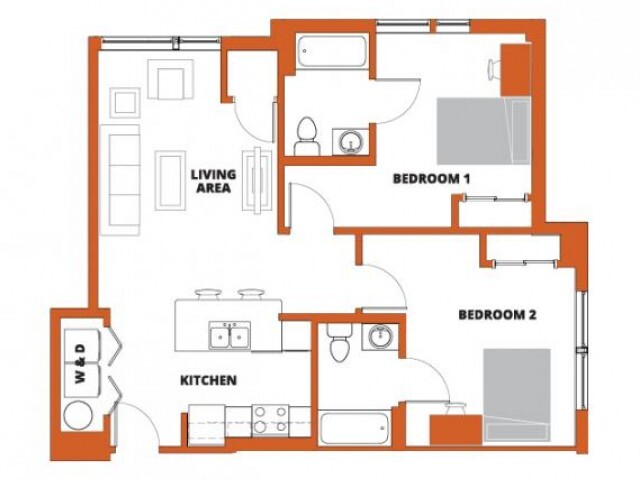 Floorplan - Campus Walk One