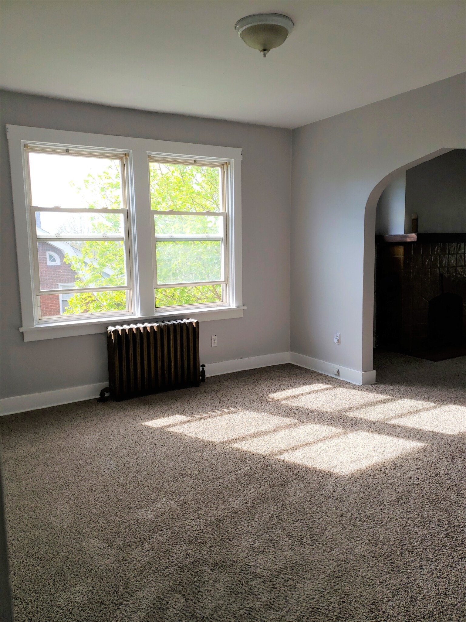The dining room has plenty of space for your dining room table and buffet furniture - 201 Richbarn Rd