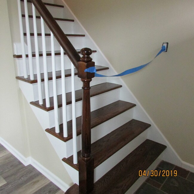 Refinished Wood Steps - 700 High Street Ext