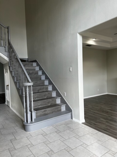 View of stairs from entrance - 201 San Saba St