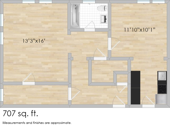 Floorplan - 425-431 N. Humphrey Ave.