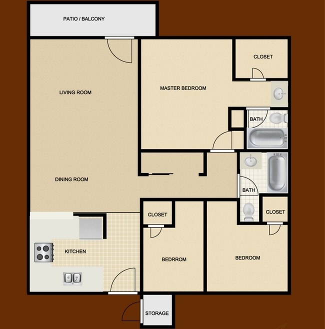 3BR/2BA - The Mila Apartments
