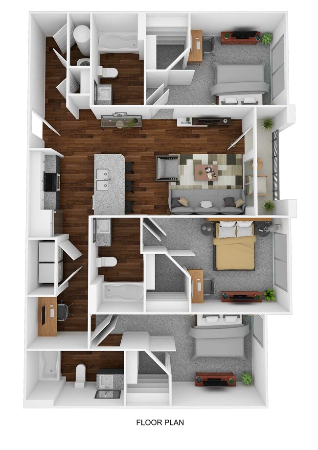 East Village C1 Floor Plan - The Drake