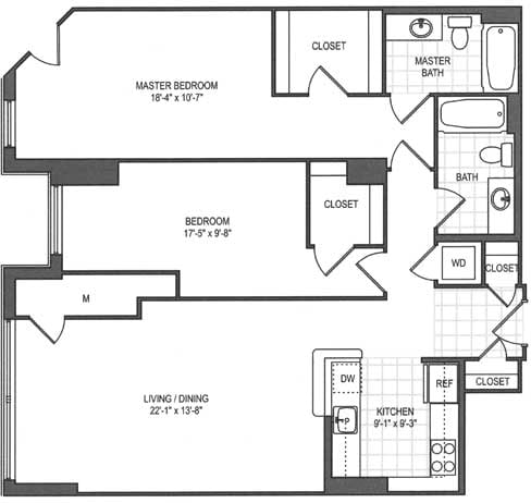 Floorplan - The Prime at Arlington Courthouse