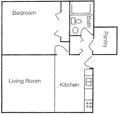 Floorplan 1 - Forestview Apartments