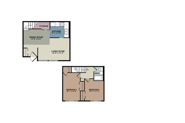 Floorplan - Birch Court Apartments