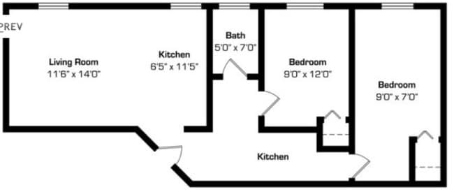 2BR/1BA - Islandview Apartments