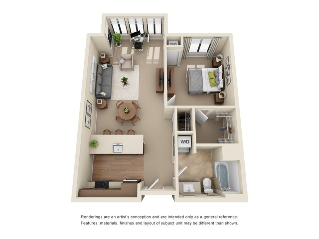 1 Bed 1 Bath - Park 19