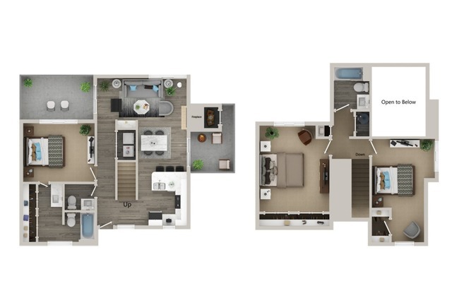 Three Bedroom One and Half Bath Floor Plan - Elliot Windsprint