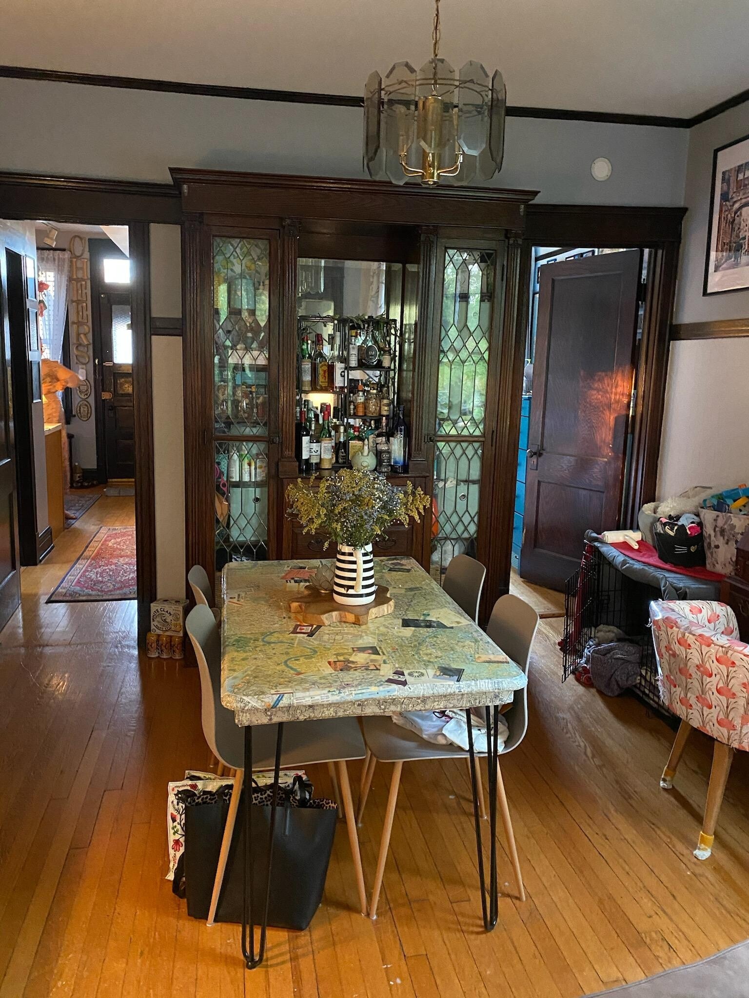 Vintage Dining Room Built-Ins - 3733 N Greenview Ave