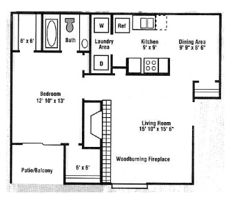 1BR/1BA - Stonegate Apartments